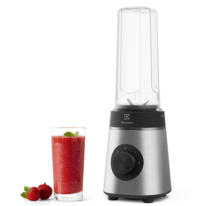 Blender sport Electrolux Create 4 E4SB1-4ST, 350 W, 0.6 l, 2 viteze + functie Pulse, 2 recipiente on-the-go, lame inox detasabile, inox