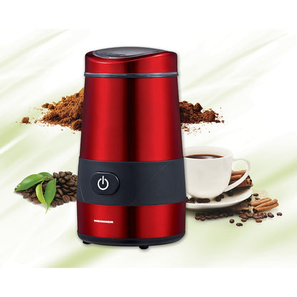 Rasnita electrica Heinner HCG-200RED, 200 W, 60 g, Interior Inox, Rosu