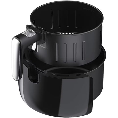 Friteuza cu aer cald FRAM Airfryer FAF-1500BK, gatire fara ulei, 1500W, capacitate cos 3.2L, vas detasabil anti-adeziv, termostat reglabil 80-200˚C, timer 30 min, negru