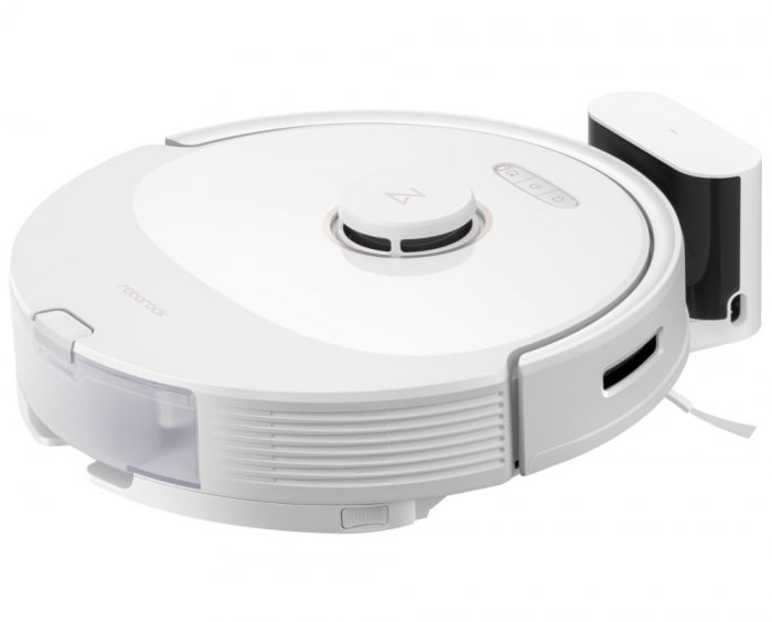 Robot de aspirare Roborock Q7Max Q7M02-00, Aspirator&Mop, LiDAR, 4200 Pa, 58W, 4 senzori, 4 harti, Mapare 3D, 5200mAh, Recunoastere automata a camerei, Recipient praf: 470ml, Recipient apa 350ml, 30 moduri de setare a volumului de apa, Alb