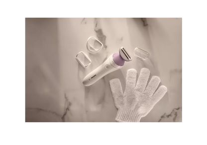 Aparat De Ras Fara Fir Umed Si Uscat Philips Lady Shaver Seria 6000 Brl136/00, Wet&Amp;Dry, 40 Min Utilizare, Manusa Exfoliere, /Mov, L X A X I (Mm)