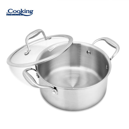 SEMIOALA 5L INOX+CAPAC STICLA 24x12CM, ATOMIC3, COOKING BY HEINNER