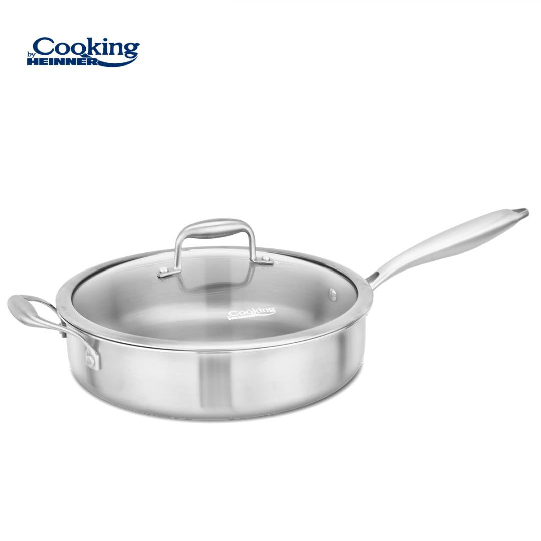 TIGAIE ADANCA INOX+CAPAC STICLA 28X7.5CM, ATOMIC3, COOKING BY HEINNER