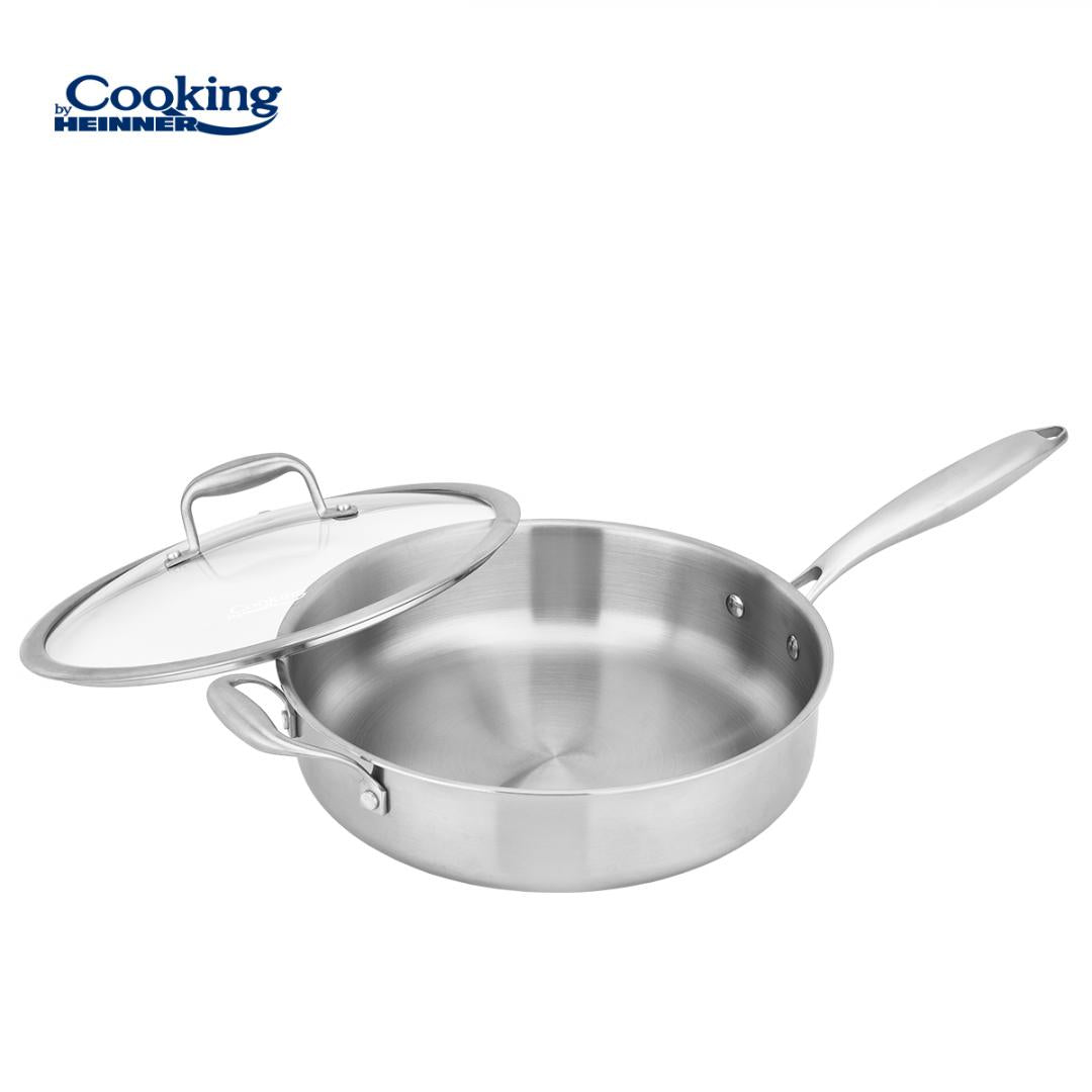 TIGAIE ADANCA INOX+CAPAC STICLA 28X7.5CM, ATOMIC3, COOKING BY HEINNER